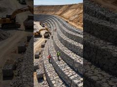 دیوار حائل گابیون قابل اعتماد برای محافظت در برابر سیل رودخانه کوهستان